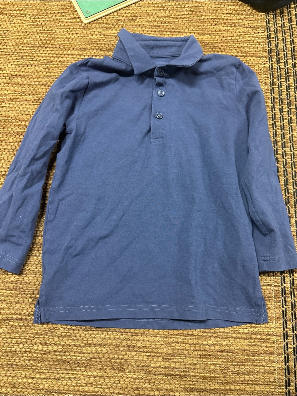 Long-Sleeve Kids Polo Shirt in Blue